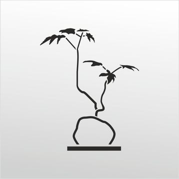 Technopa Taş ve Ağaç 90 cm Folyo Duvar Stickerı