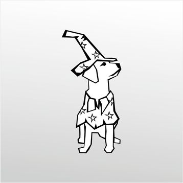Technopa Tatlı Köpek 40 cm Folyo Duvar Stickerı