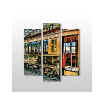 Technopa Tramvay 84x90 cm Kanvas Tablo
