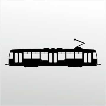 Technopa Tramvay 90 cm Folyo Duvar Stickerı