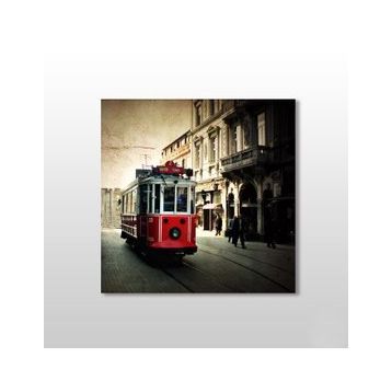 Technopa Tramvay Istanbul 60x60 cm Kanvas Tablo