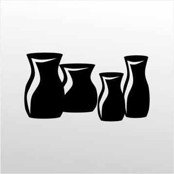 Technopa Vazolar 100 cm Folyo Duvar Stickerı