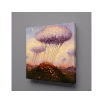 Technopa Yağmur Bırakan Bulut 100x100 cm Kare Kanvas Tablo