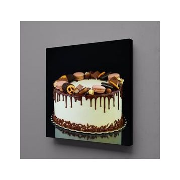 Technopa Yaş Pasta 50x50 cm Kare Kanvas Tablo