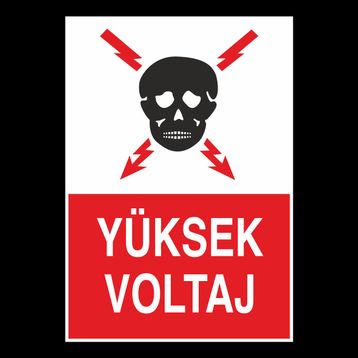 Technopa Yüksek Voltaj Uyarı Levhası