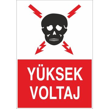 Technopa Yüksek Voltaj Uyarı Levhası