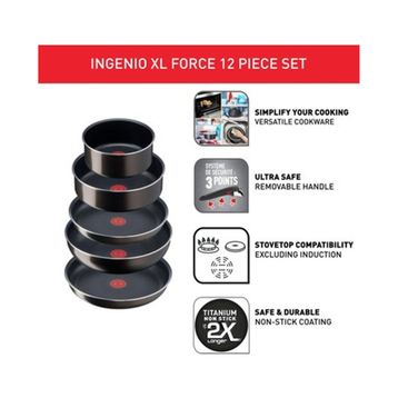 Tefal Ingenio XL Force 2X Büyük 12 Parça Tencere Tava Seti