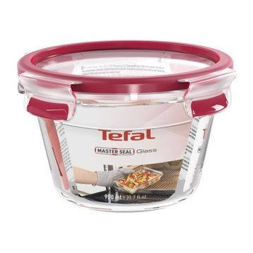 Tefal MasterSeal 0.9 lt Fresh Cam Yuvarlak Saklama Kabı
