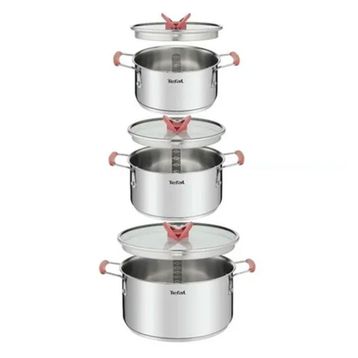Tefal Optispace 6 Parça Çelik Tencere Seti