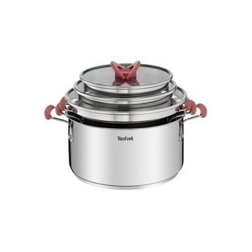 Tefal Optispace İndüksiyon Tabanlı 6 Parça Çelik Tencere Seti
