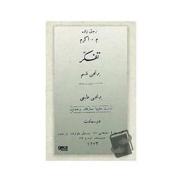 Tefekkür Osmanlıca - Recaizade Mahmut Ekrem