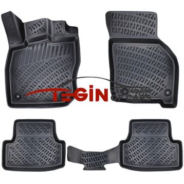 Tegin Audi A3 2020 sonrası 3D Siyah Havuzlu Paspas