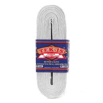 Tek-İş 10 m 4 cm Beyaz Paça Lastik