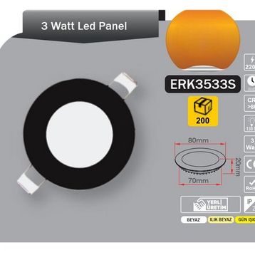 Tek-İş 10 W Beyaz Siyah Kasa Tekli Sıva Altı Gömme LED Spot