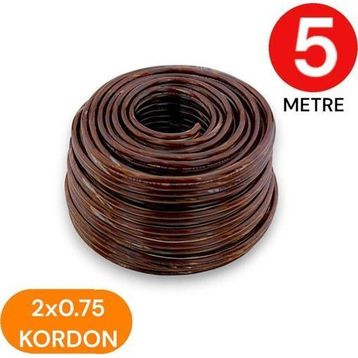 Tek-İş 2X0.75 5 m Şeffaf Yassı Kordon