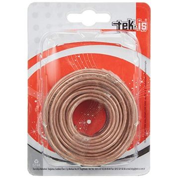 Tek-İş 2X0.75 5 m Şeffaf Yassı Kordon