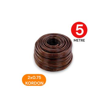 Tek-İş 2X0.75 5 m Şeffaf Yassı Kordon