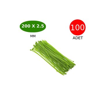 Tek-İş 523719 Yeşil 200x2.5 mm 100 Adet Kablo Bağı