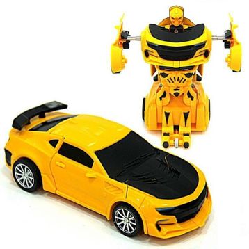 Tek Tuşla Robota Dönüşen Bumblebee Çek Bırak Oyuncak Araba