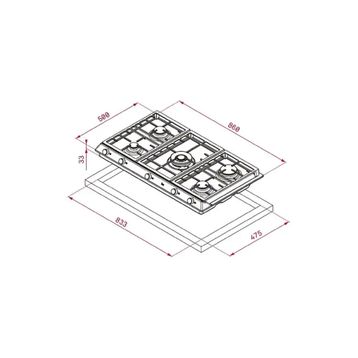 Teka EX 90.1 5G AI AL DR CI NTB Paslanmaz Çelik Gazlı Ankastre Ocak
