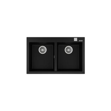 Teka Forsquare 790 TG Black Renkli Granit Eviye