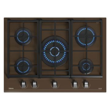 Teka GZC 75330 XBN LB Kahverengi Exact Flame Teknolojili Kristal Wok Gözlü Cam Gazlı Ankastre Ocak
