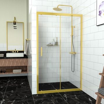 Tekno Duşakabin Gold Capello 6 mm Şeffaf Cam 1 Sabit 1 Sürgü Duşakabin