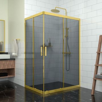 Tekno Duşakabin Gold Rigel 6 mm Füme Cam Dikdörtgen Duşakabin