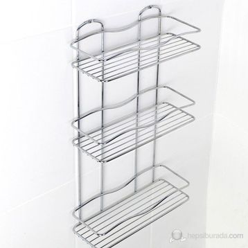 Tekno-Tel BK013 Üç Katlı Banyo Rafı