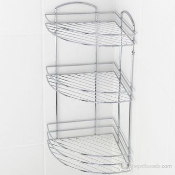 Tekno-Tel BK033 Üç Katlı Köşe Rafı