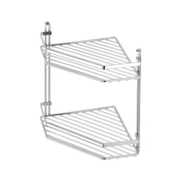 Tekno-Tel ES075 İki Katlı Banyo Köşe Rafı