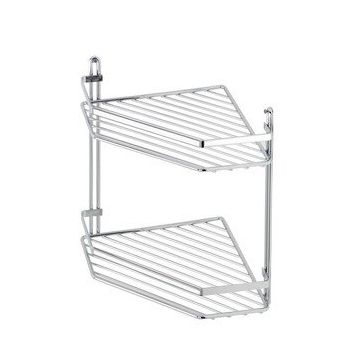 Tekno-Tel ES075 İki Katlı Banyo Köşe Rafı