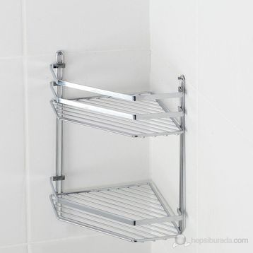 Tekno-Tel ES075 İki Katlı Banyo Köşe Rafı