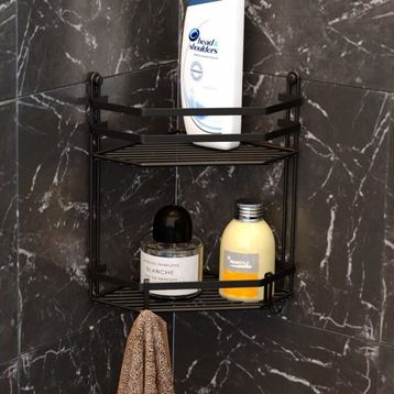 Tekno-Tel ES075H Siyah Banyo Rafı
