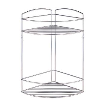 Tekno-Tel JM002 2 Katlı Banyo Köşe Rafı