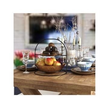 Tekno-Tel MG072 Siyah Servis Standı Dolap İçi Raf