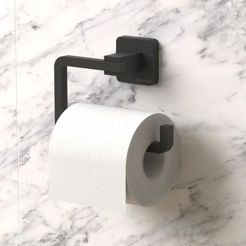 Tekno-Tel MG394 Mat Siyah Tuvalet Kağıtlığı