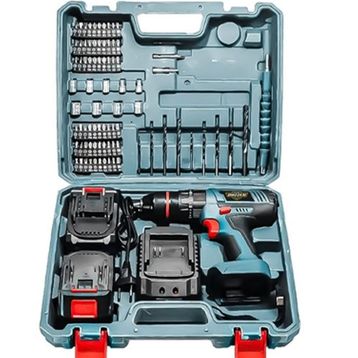 Tekno Trust Alman Darbeli 258 VF 12 Ah 13 mm Çelik Mandren 2 Akülü 82 Parça 10 Pilli Şarjlı Matkap