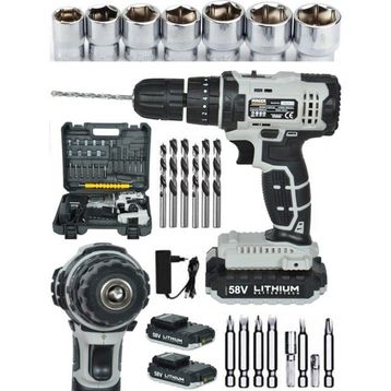 Tekno Trust Germany Thechnology 58 W 8 Ah Li-Ion Akülü Vidalama Darbeli Şarjlı Matkap+Özel Set