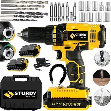 Tekno Trust Li-Ion Torks 58 V 10 Ah Çelik Şanzuman Çift Akülü Darbeli Şarjlı Matkap Vidalama