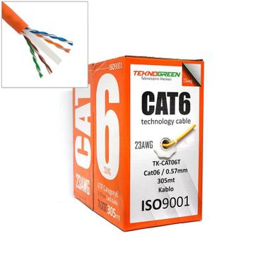 Teknogreen TK-CAT06T 305 m 0.57 mm CCA Cat6 Kablo