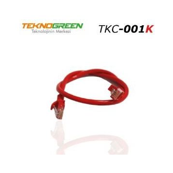 Teknogreen TKC-001K 1 mt Kırmızı Cat6 Kablo