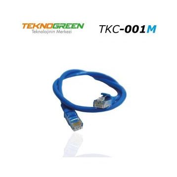 Teknogreen TKC-001M 1 mt Mavi Cat6 Kablo