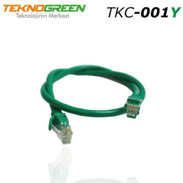 Teknogreen TKC-001Y 1 mt Yeşil Cat6 Kablo