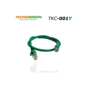 Teknogreen TKC-001Y 1 mt Yeşil Cat6 Kablo