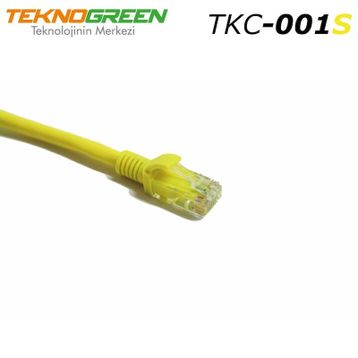 Teknogreen TKC-006S 0.6 m Sarı Cat6 Kablo