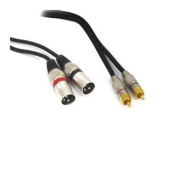 Teknogreen TKS-1103 2xXLR Erkek 2x3.5 mm Stereo Erkek 3 m Kablo