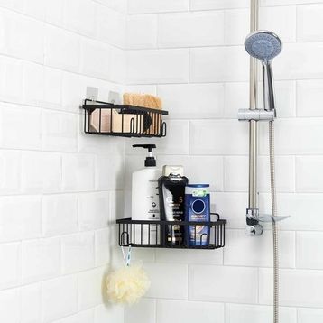 Teknotel 2'li Kancalı Banyo Duş Rafı