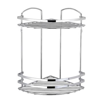 Teknotel LM008 2 Katlı Lamalı Banyo Köşe Rafı