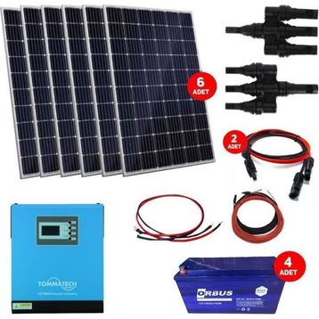 Teknovasyon Arge Güneş Enerjisi Bağ Evi Solar Paketi 5 KVA İnverter 330 W Güneş Paneli 150ah Jel Akü